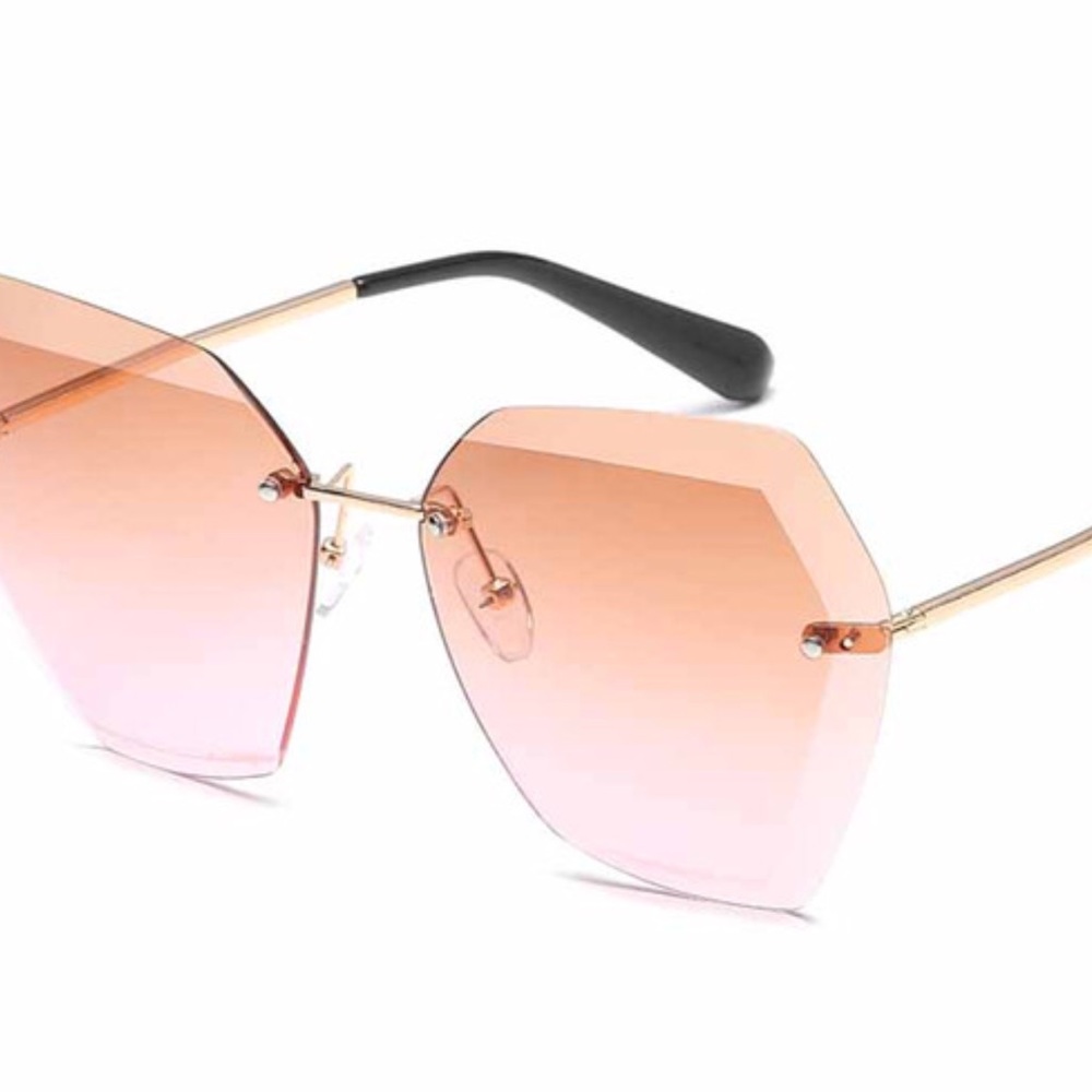 Large frameless sunglasses